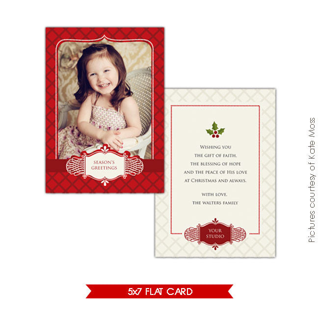 Holiday Photocard Template | Mistletoe e168