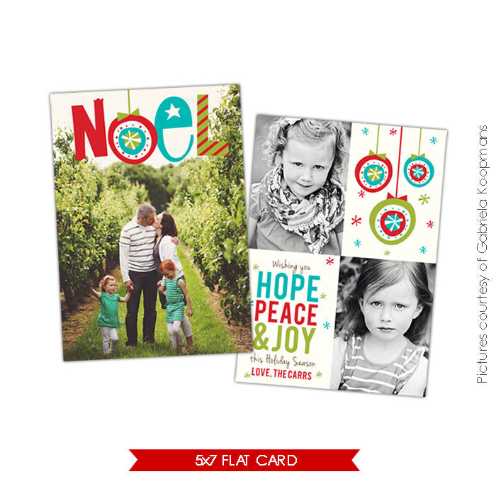 Holiday Photocard Template | Noel e530