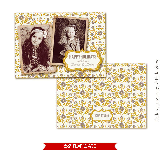 Holiday Photocard | Old Fashioned Flowers e226