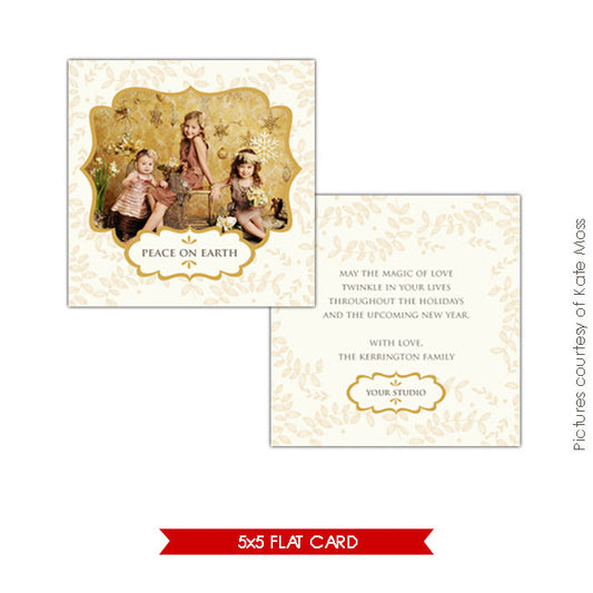 Holiday Photocard Template | Peace e165