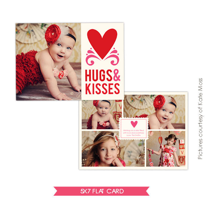 Valentine Photocard Template | Pink xoxo e295