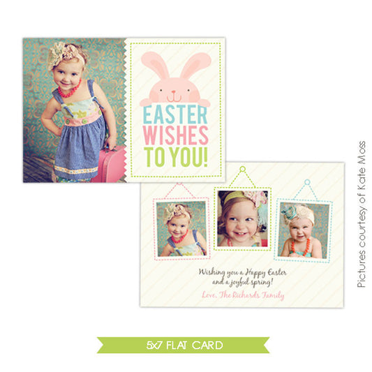 Easter photo card | Playful bunny e339