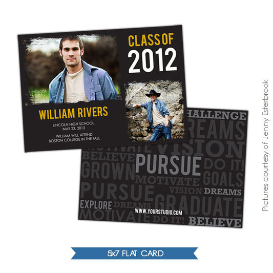 Pursue | Graduation announcement e402