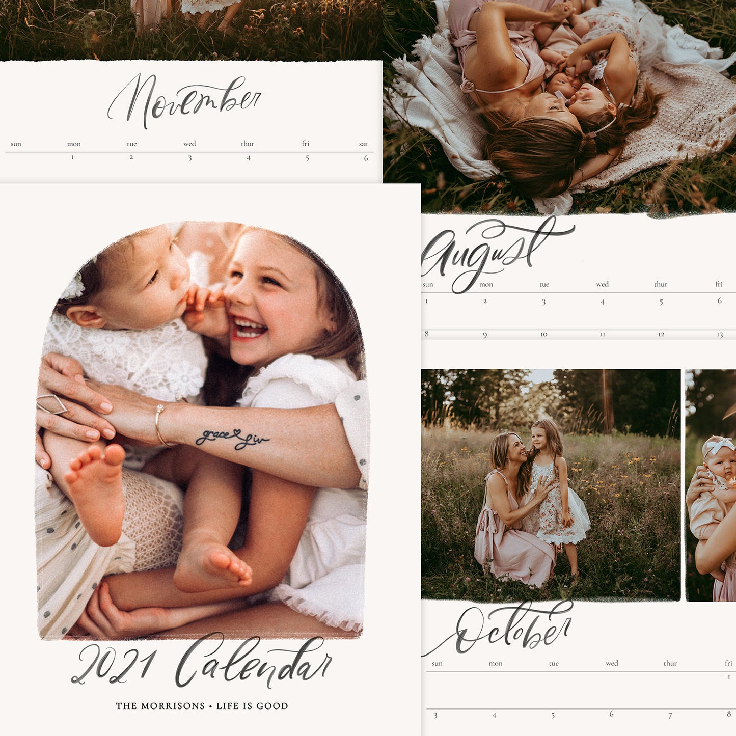 2021 Wall Photo Calendar 11x14 and 8.5x11 | Boho - RC002