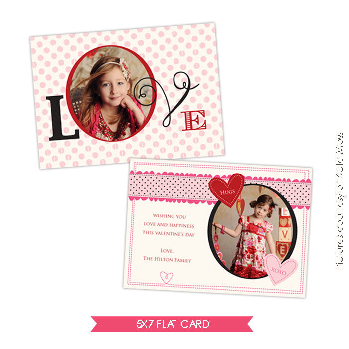 Valentine Photocard Template | Romantic dots e268