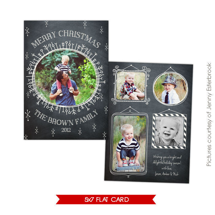 Holiday Photocard Template | Starry Night e555