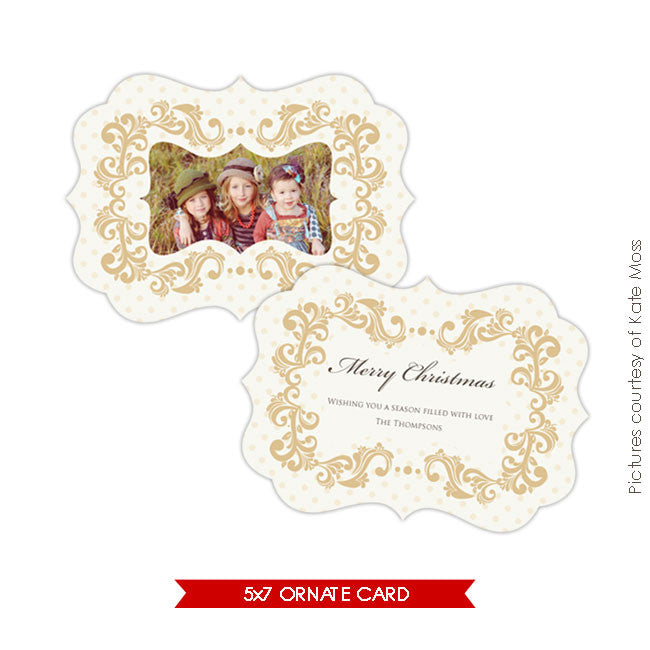 Holiday Ornate Photocard | Vanilla  e174