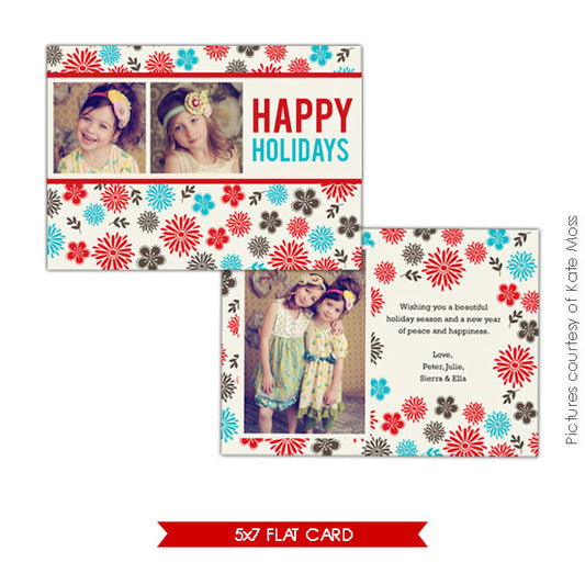 Holiday Photocard | Winter flowers e169