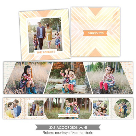 Neutral accordion mini 3x3 | Sunshine book e1003