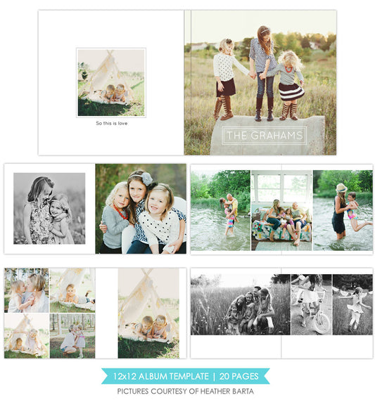 Pure essential  | 12x12 Album template - e1067