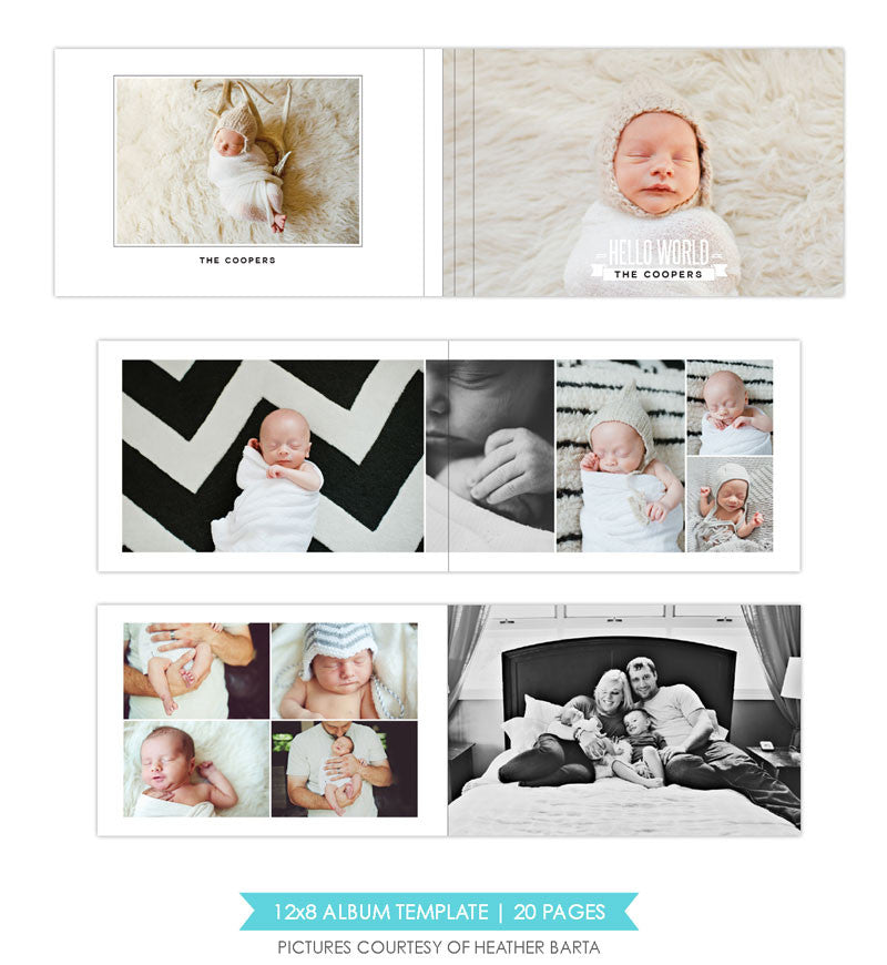 White luxury | 12x8 Album template - e1068