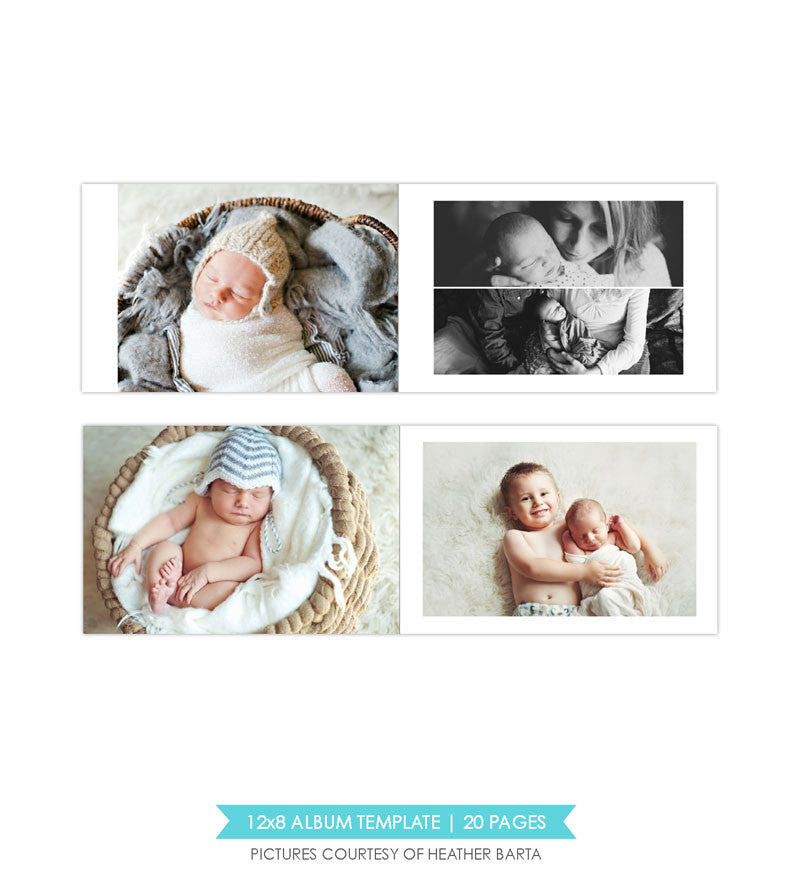 White luxury | 12x8 Album template - e1068