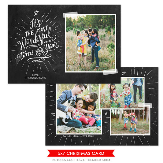 Christmas Photocard Template | The Most Wonderful e1080