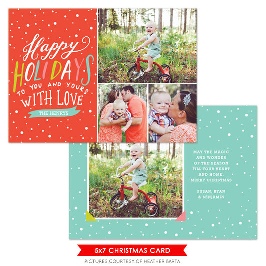 Christmas Photocard Template | Trendy Holidays e1083