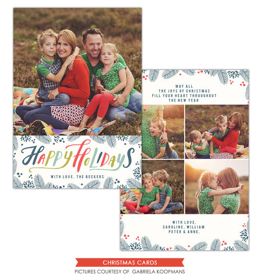 Christmas Photocard Template | Winter Wishes e1127