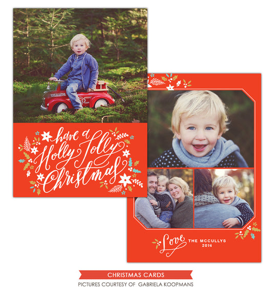 Christmas Photocard Template | Jolly Christmas e1128