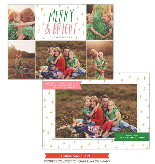 Christmas Photocard Template | Bright Memories e1135