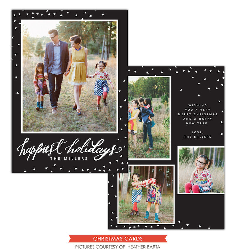 Christmas Photocard Template | Elegant holidays e1140