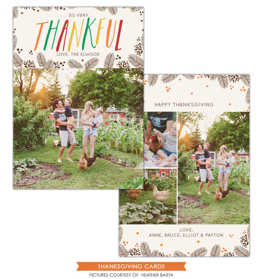 Thanksgiving Card Template | Thankful e1149