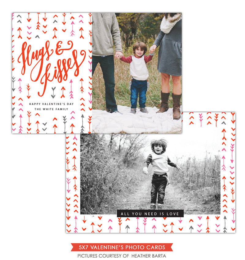 Valentine Photocard Template | Mixed arrows e1189