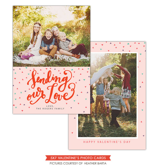 Valentine Photocard Template | Sending our love e1191