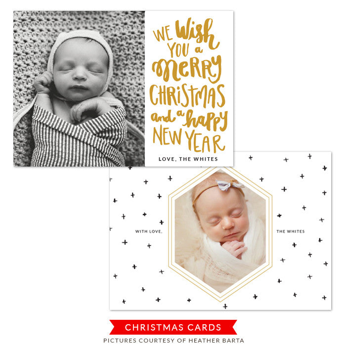 Christmas Card | Gold and cross e1218