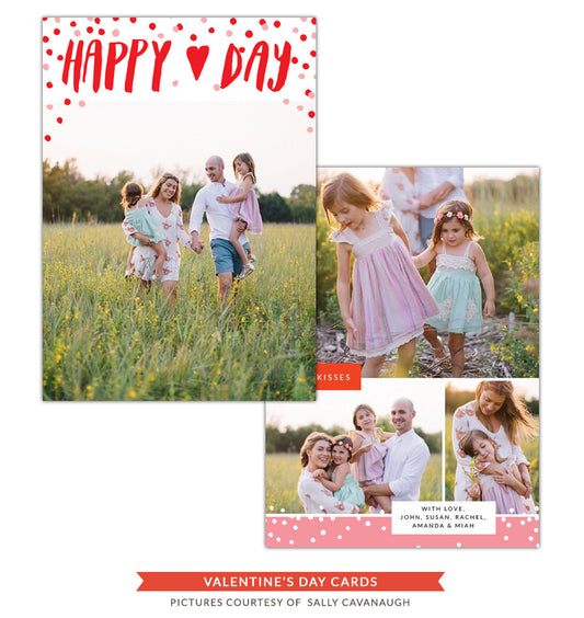 Valentine Photocard Template | Happy heart day e1251