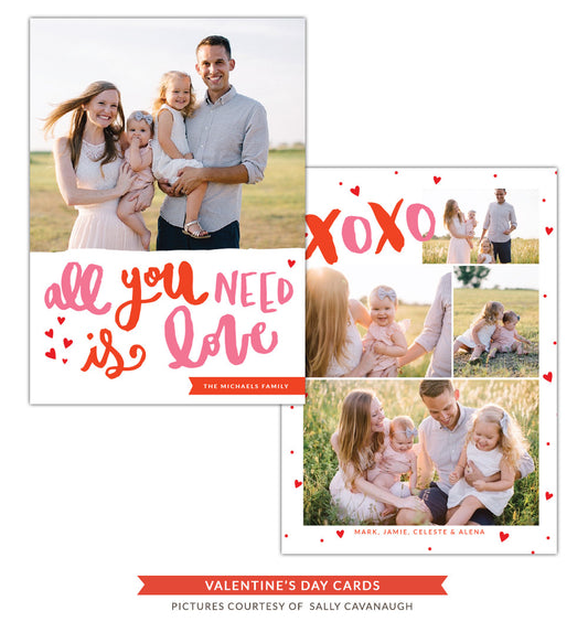 Valentine Photocard Template | All you need is love e1252