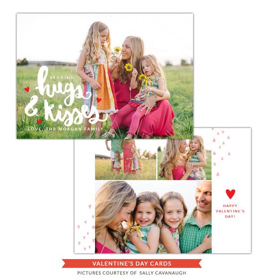 Valentine Photocard Template | Mom kisses e1253