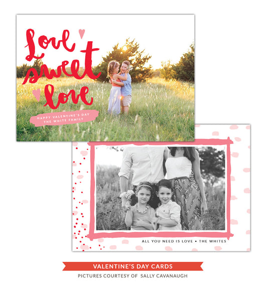 Valentine Photocard Template | Love sweet love e1255