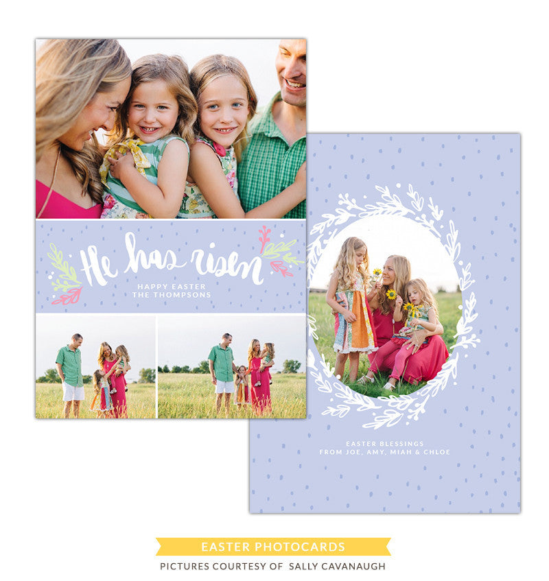 Easter Photocard Template | He has risen e1264