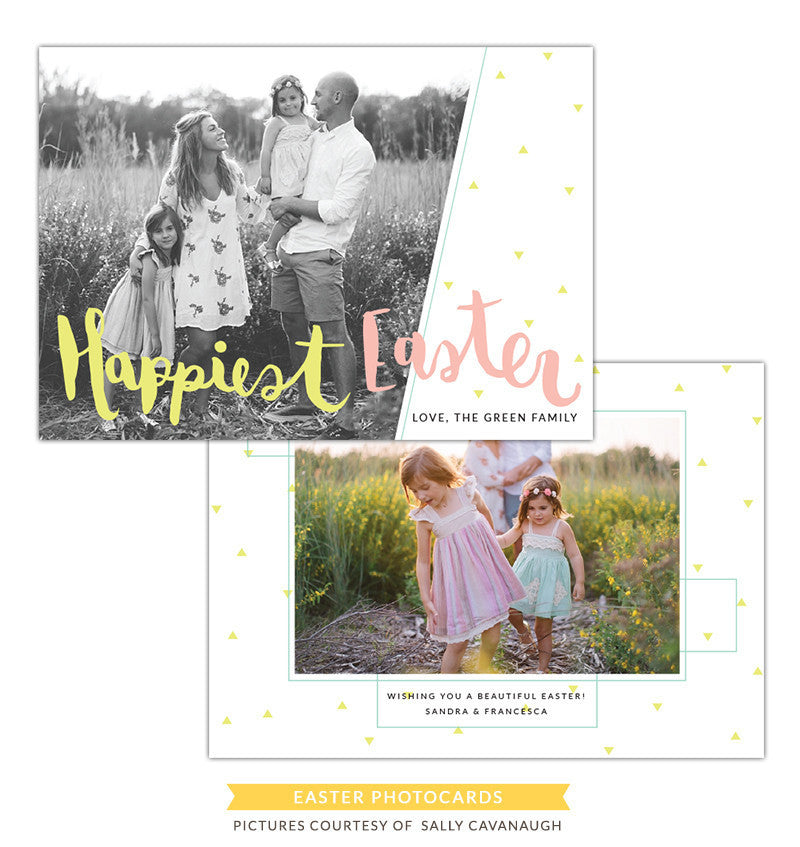 Easter Photocard Template | Happiest Easter e1266