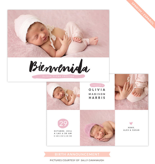 Birth Announcement - Spanish | Bienvenida e1301