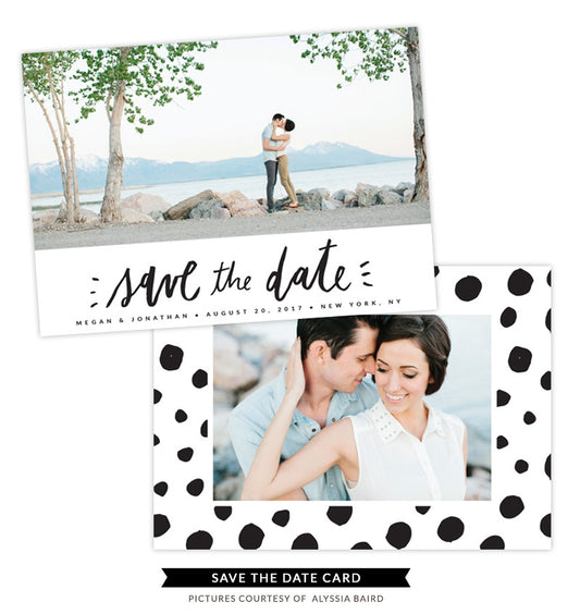 Save the Date card | Dotted Love e1336