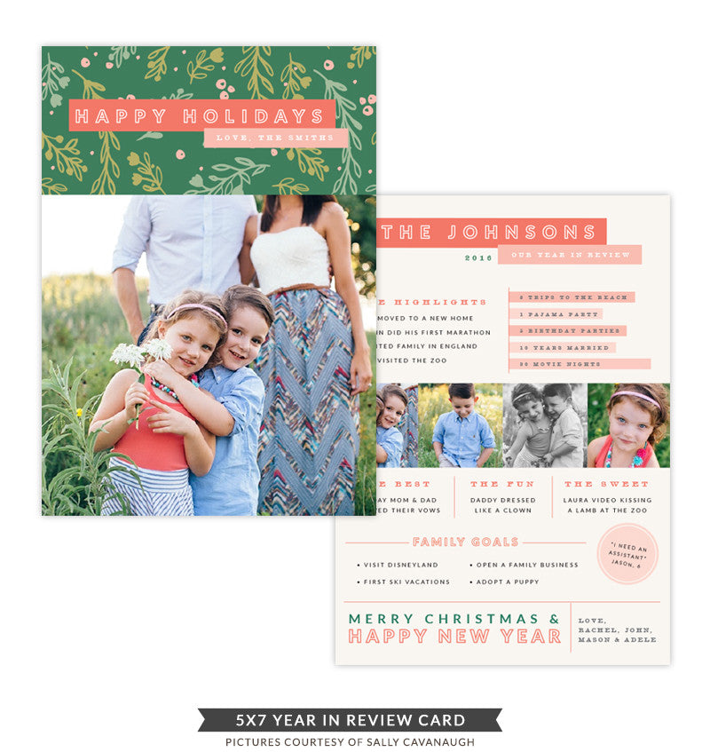 Christmas Card - A year in review | Floral Holidays e1381