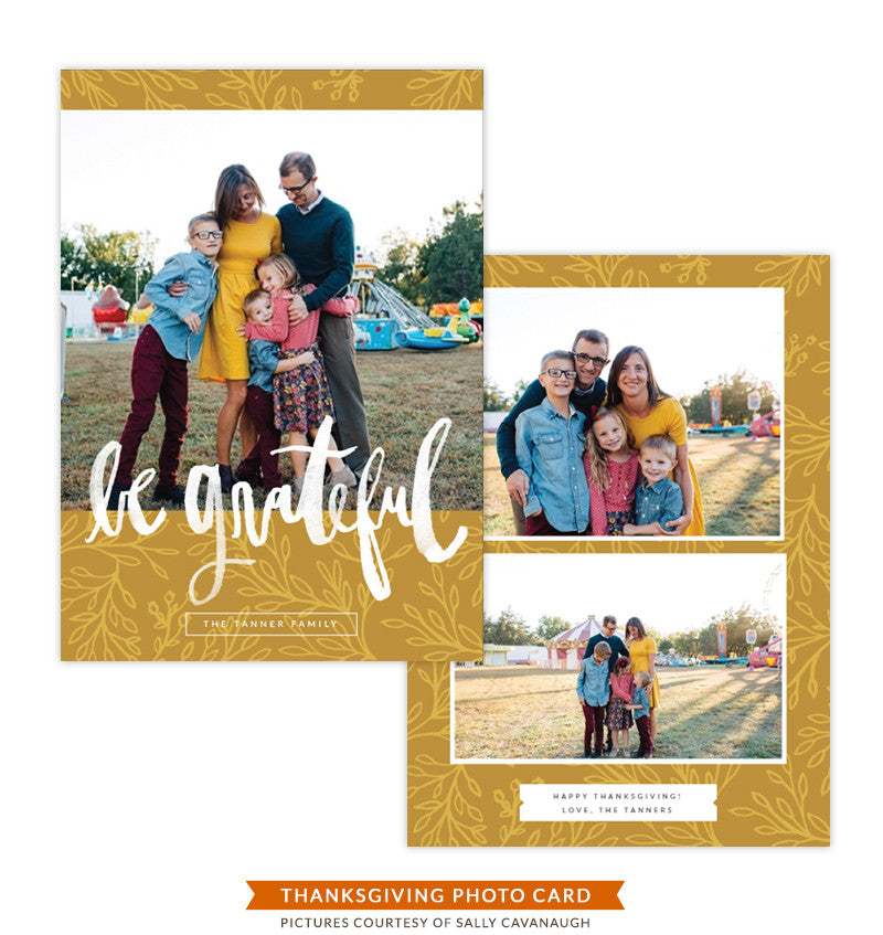 Thanksgiving Card Template | Be Grateful e1402