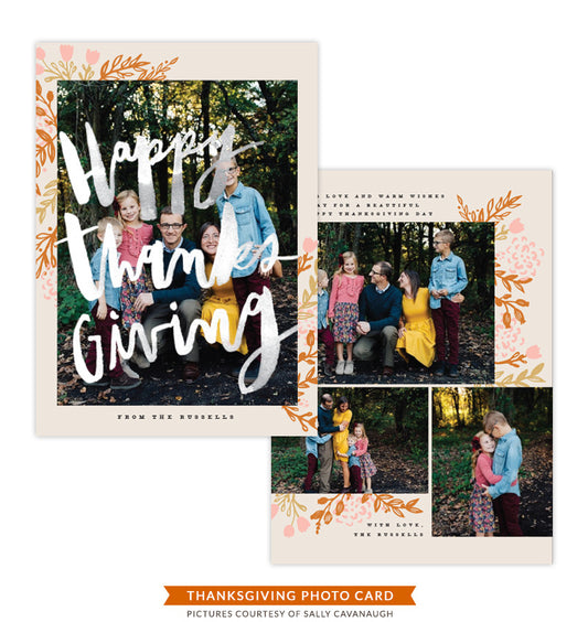 Thanksgiving Card Template | Celebration of Kindness e1403