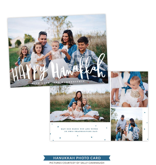 Hanukkah Photocard Template | Delightful Night - e1412