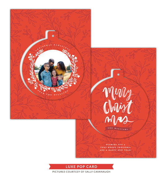 Christmas Luxe Pop Card Template | O’ Christmas e1420