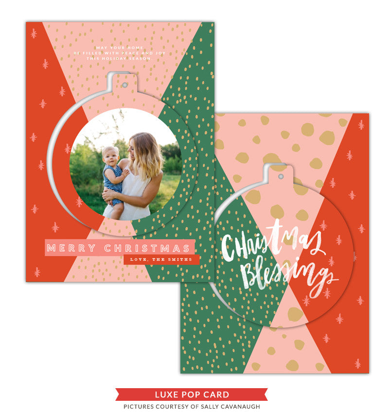 Christmas Luxe Pop Card Template | Angel Voices e1424