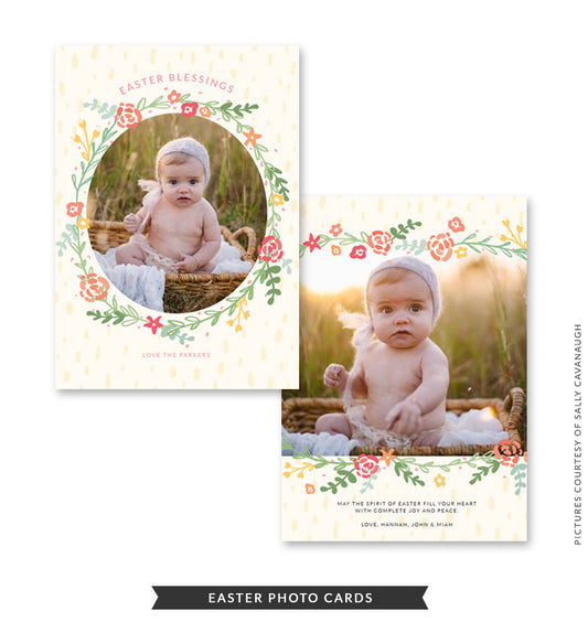 5x7 Easter Photo Card | Easter Blessings e1473