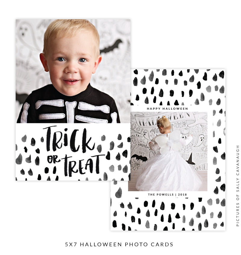 Halloween Photocard Template | Trick or Treat e1534