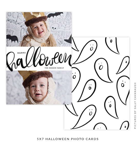 Halloween Photocard Template | Ghost Party e1538