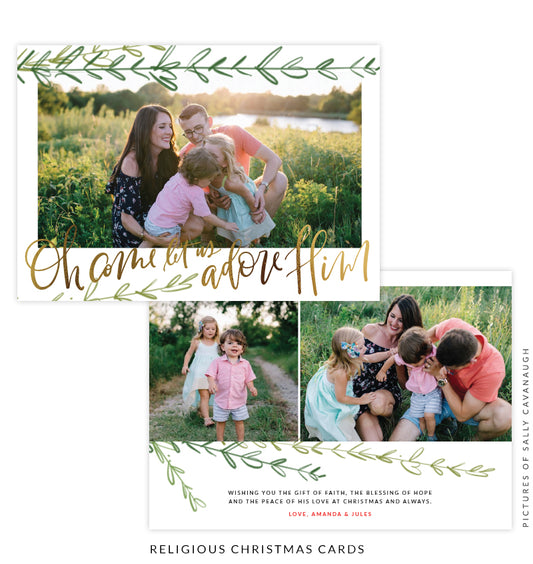 Christmas 5x7 Photo Card | Under the Tree e1556