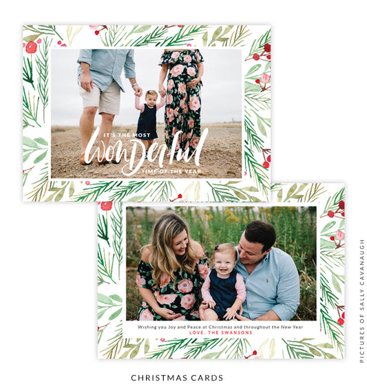 Christmas 5x7 Photo Card | Wonderful Winter e1586