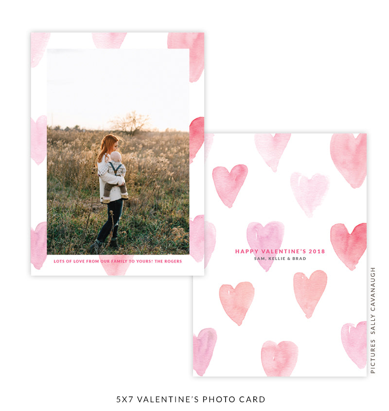 5x7 Valentine's Photo Card | One Heart e1616