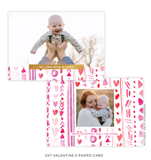 5x7 Valentine's Photo Card | Real Love e1620