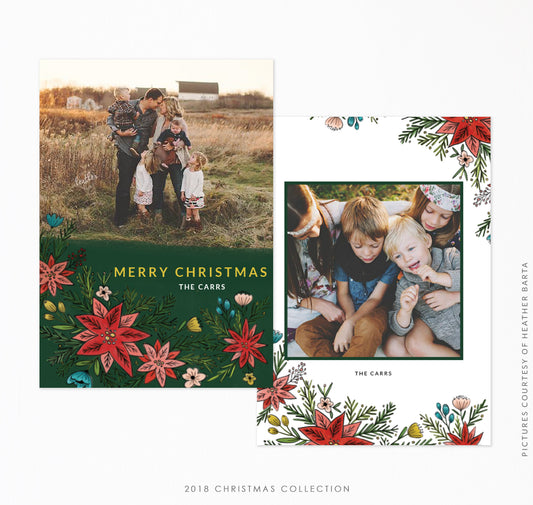 2018 Christmas 5x7 Photo Card | Christmas Foliage