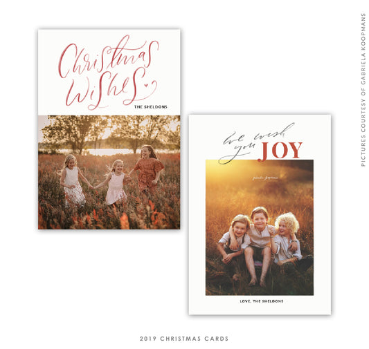 2019 Christmas 5X7 Photo Card | We Wish Joy e1748