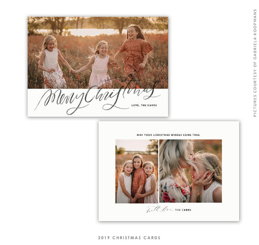 2019 Christmas 5X7 Photo Card | Sisters Magic e1749